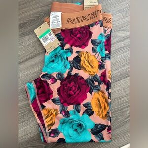 Floral nike tights